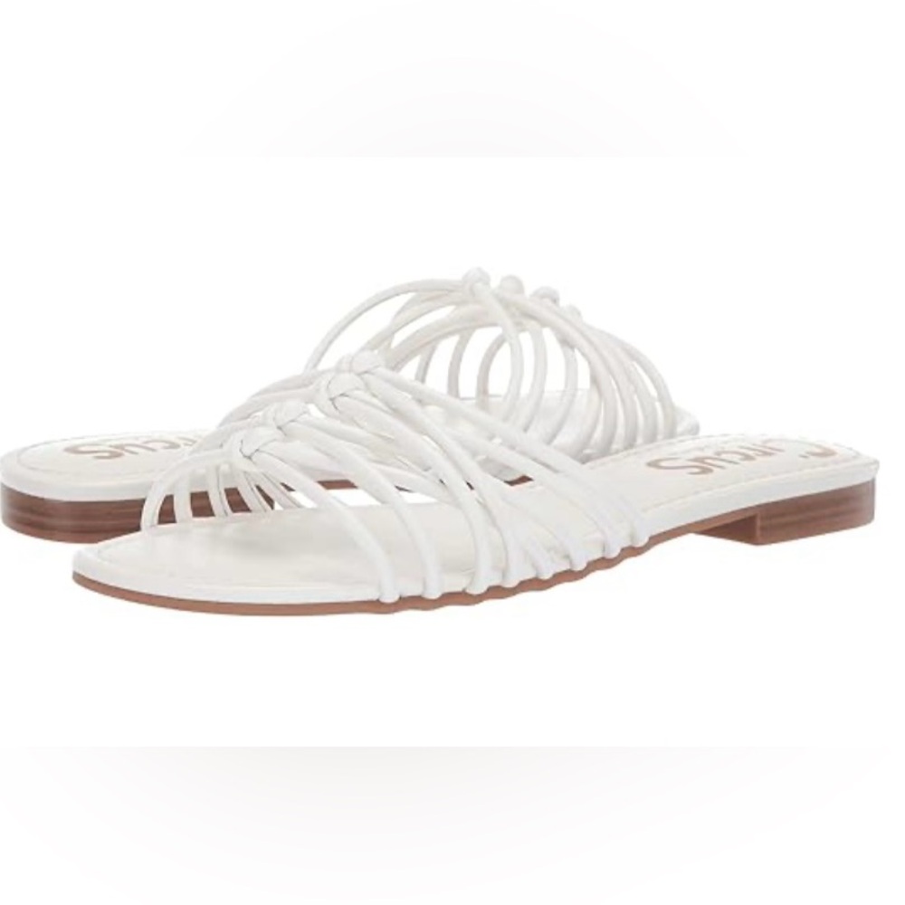 Circus by Sam Edelman Bella Bright White Sheep Nappa flat sandals white 6.5